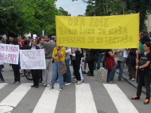 protest, park, Banja Luka