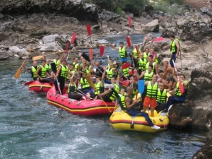 turisti, BiH, Rafting