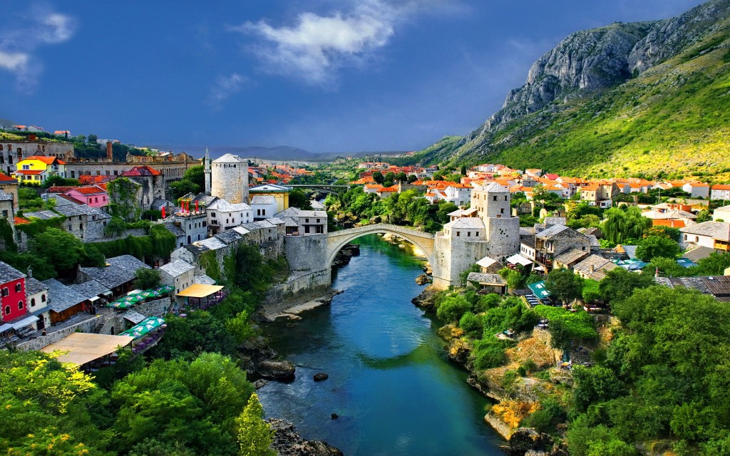 tourists Mostar