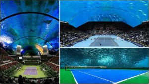 teniski teren pod vodom