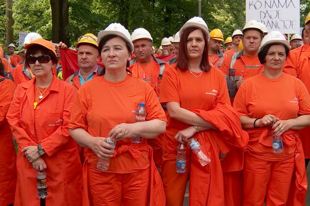 Ljubija, radnici, protest
