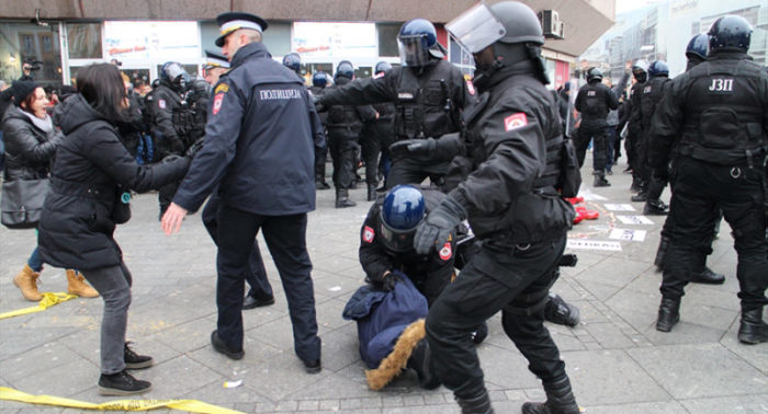 Banja Luka, protest, policija